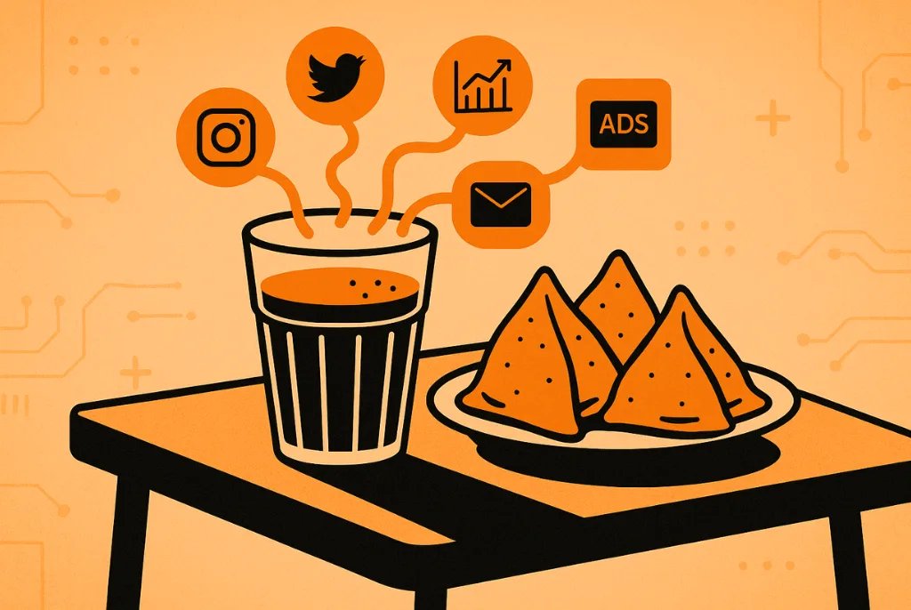Digital marketing for beginners explained with chai and samosa analogy